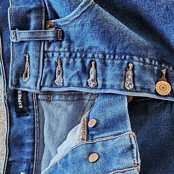 Express Mom Jean Super High Rise Button Fly Size 0 Reg - Picture 3 of 13
